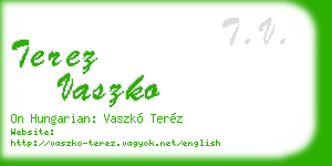 terez vaszko business card